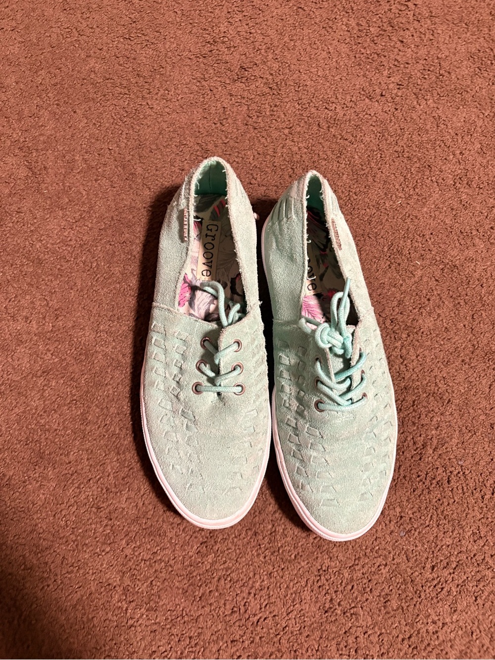 groove Mint Green Woven Women’s Sneakers